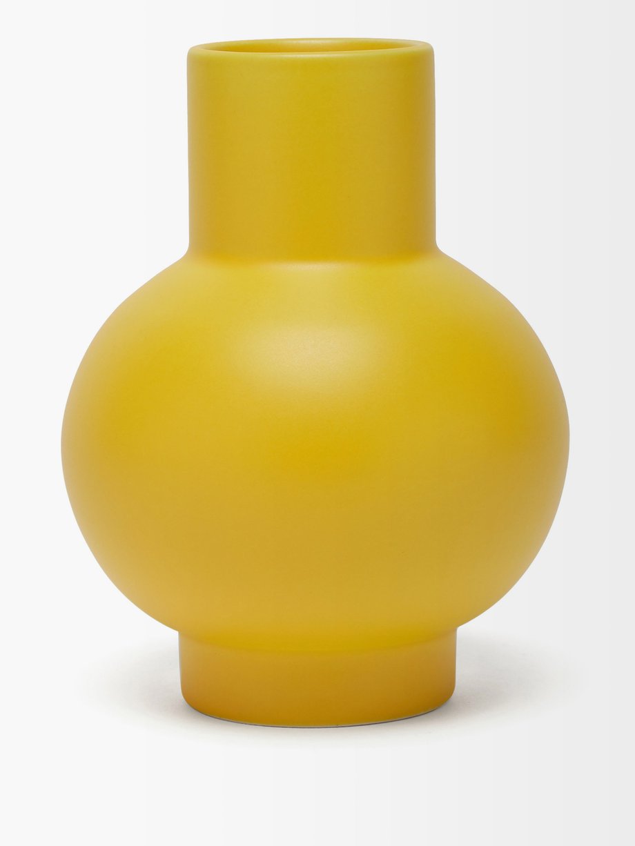 라위 세라믹 화병 라지 (기은세 꽃병, 덴마크 프리미엄 인테리어 브랜드) Raawii Yellow Stroem large ceramic vase