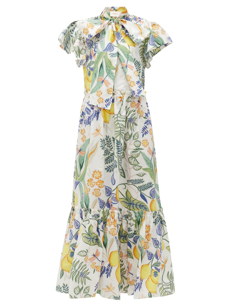 Print Lou Lou floral-print cotton-poplin dress | La DoubleJ ...