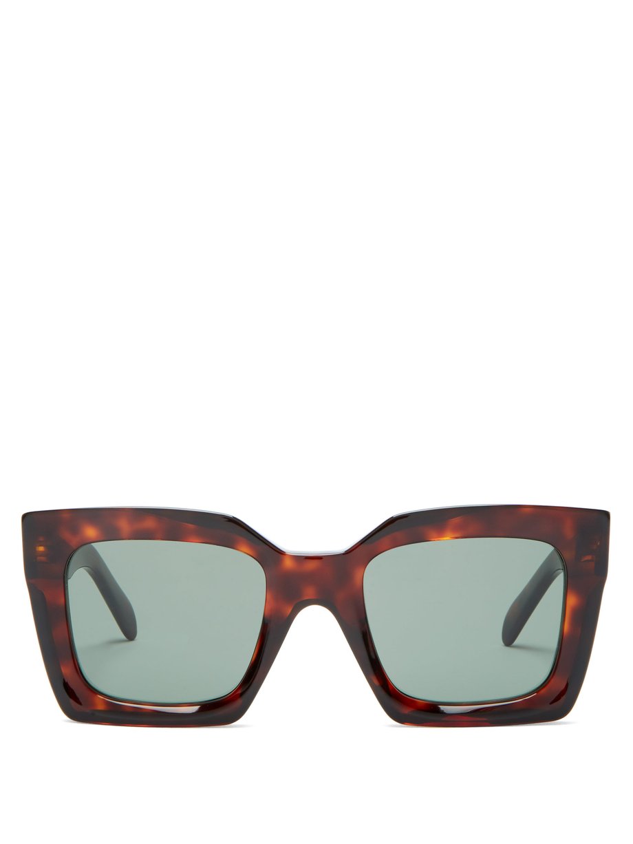 Brown Square tortoiseshell-acetate sunglasses | Celine Eyewear ...