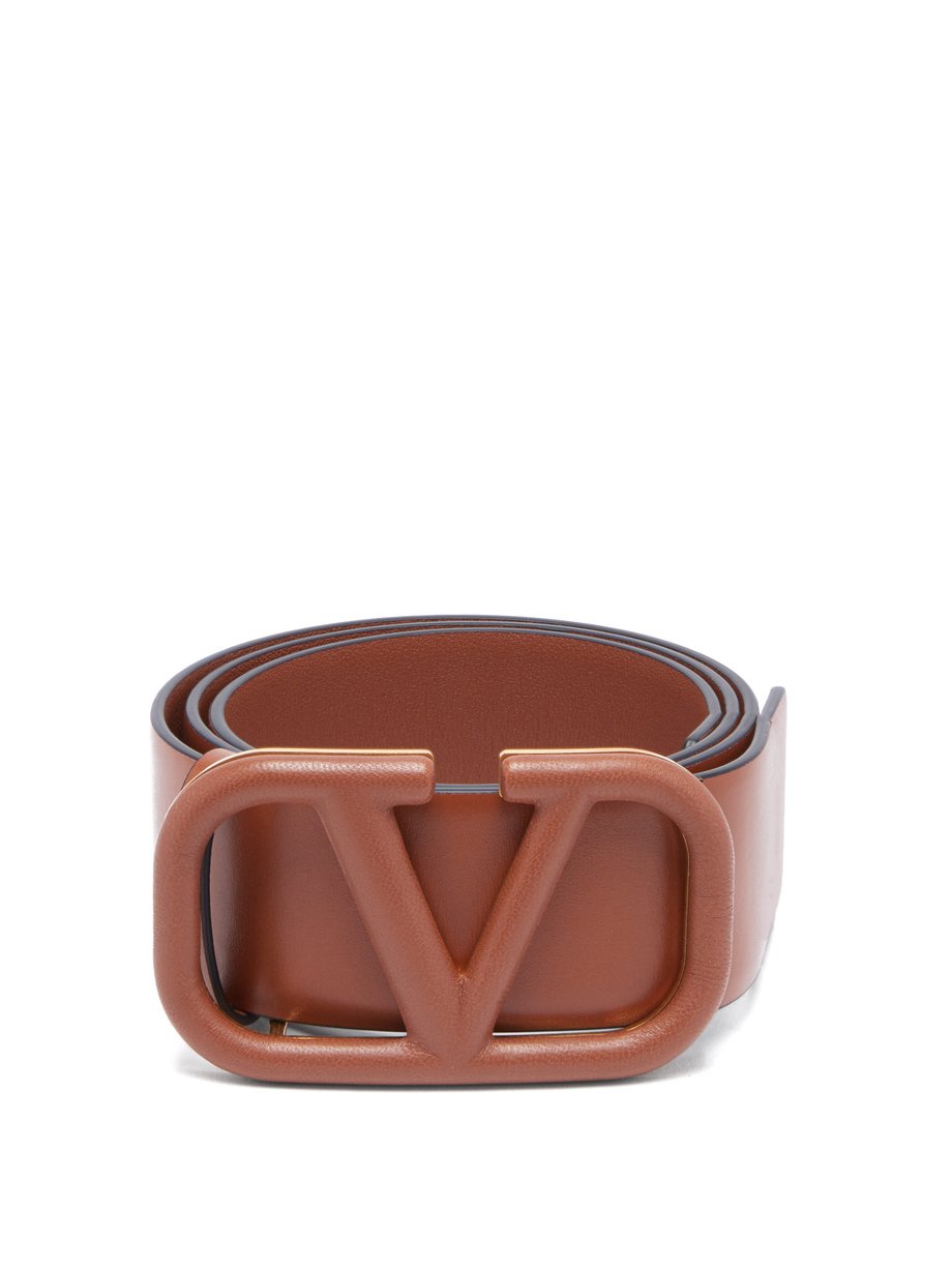 Tan V-sling leather belt | Valentino | MATCHESFASHION UK