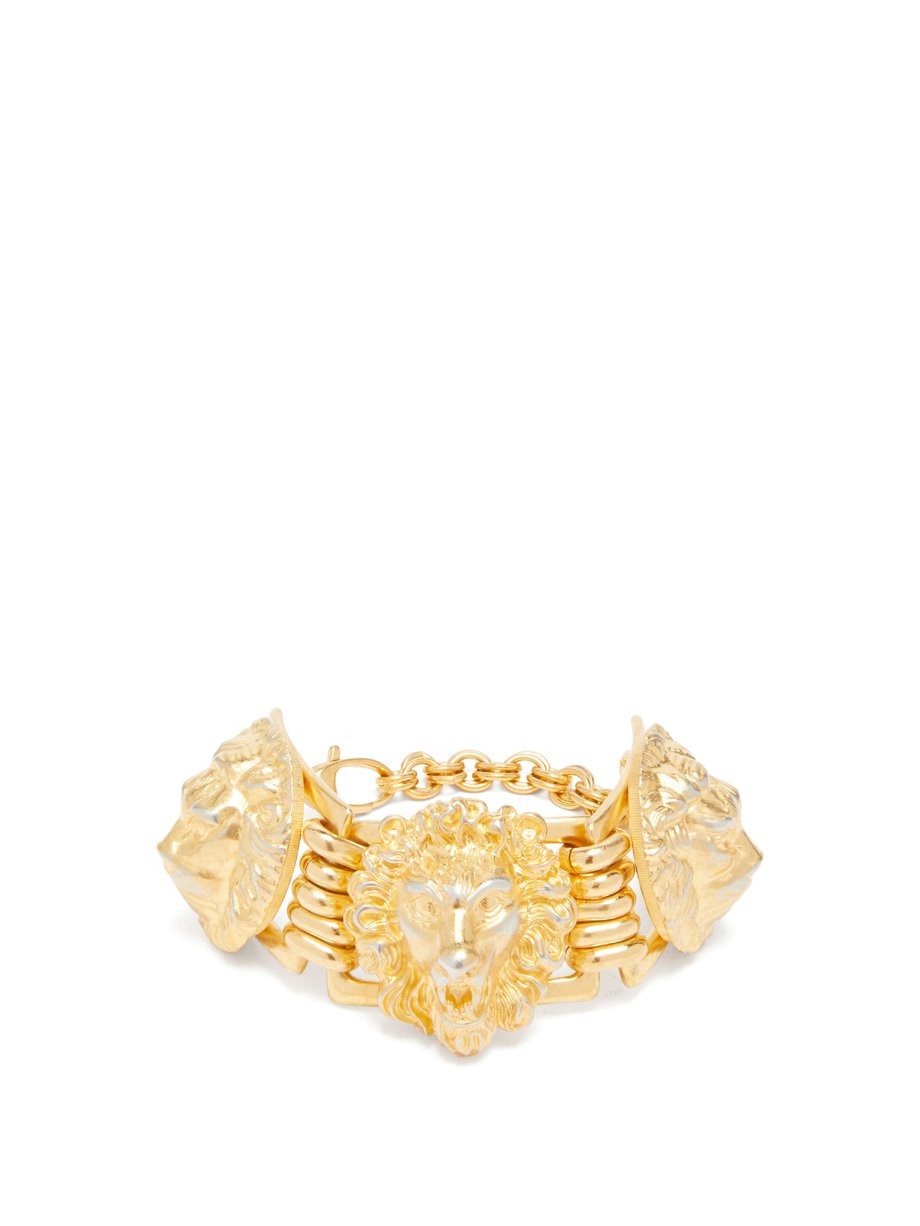 Lion-head bracelet Metallic Gucci 