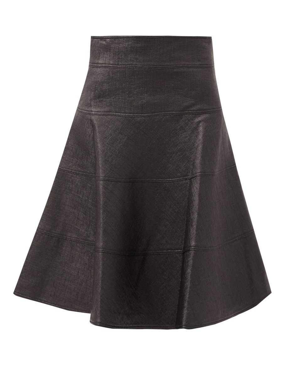 Black Lady Godiva panelled coated-canvas skirt | Duncan | MATCHESFASHION US