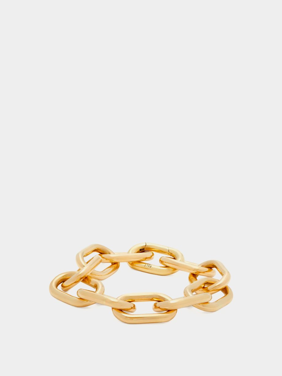 Rosa De La Cruz GOLD Chunky chain 18kt gold braclet | 매치스패션, 모던 럭셔리 온라인 쇼핑