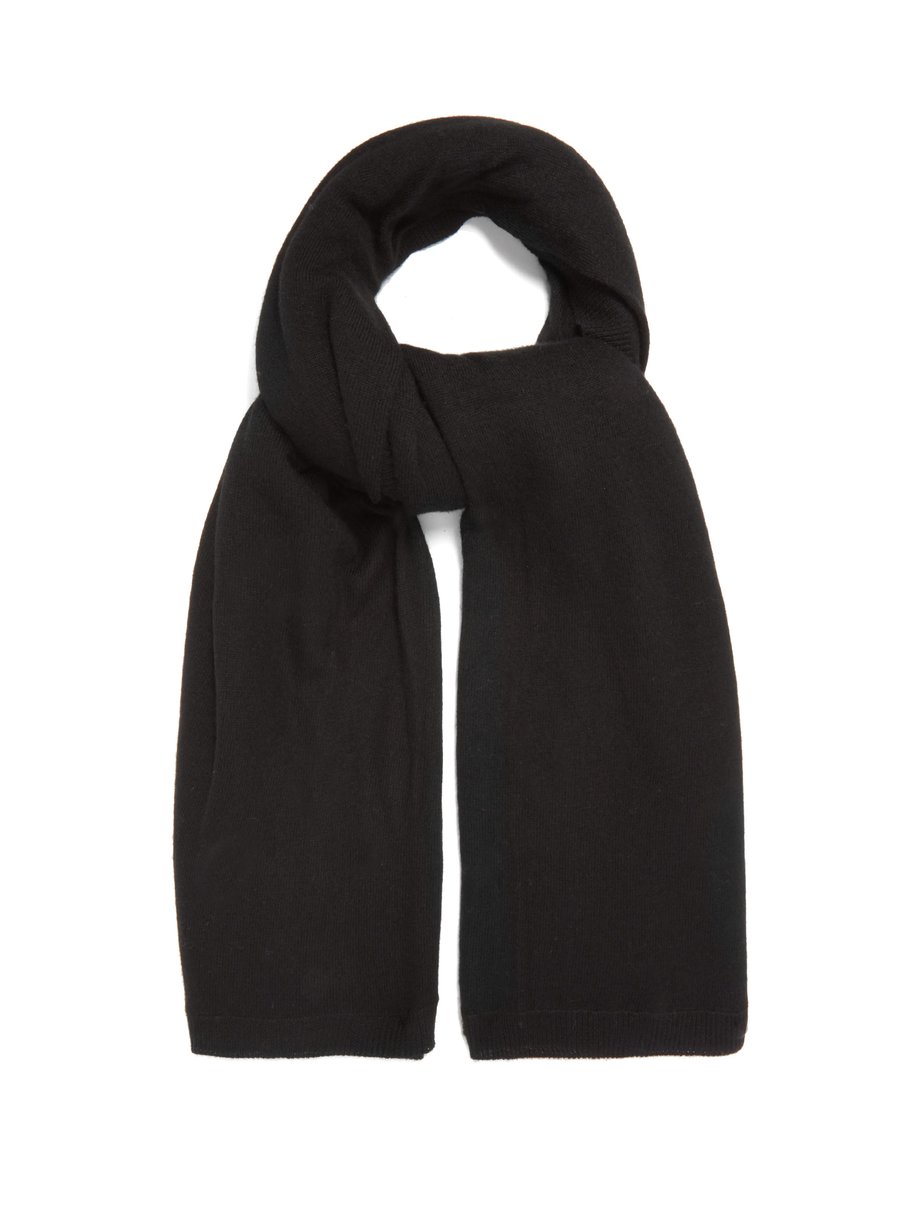 Black Sheer knitted cashmere scarf | Raey | MATCHESFASHION AU