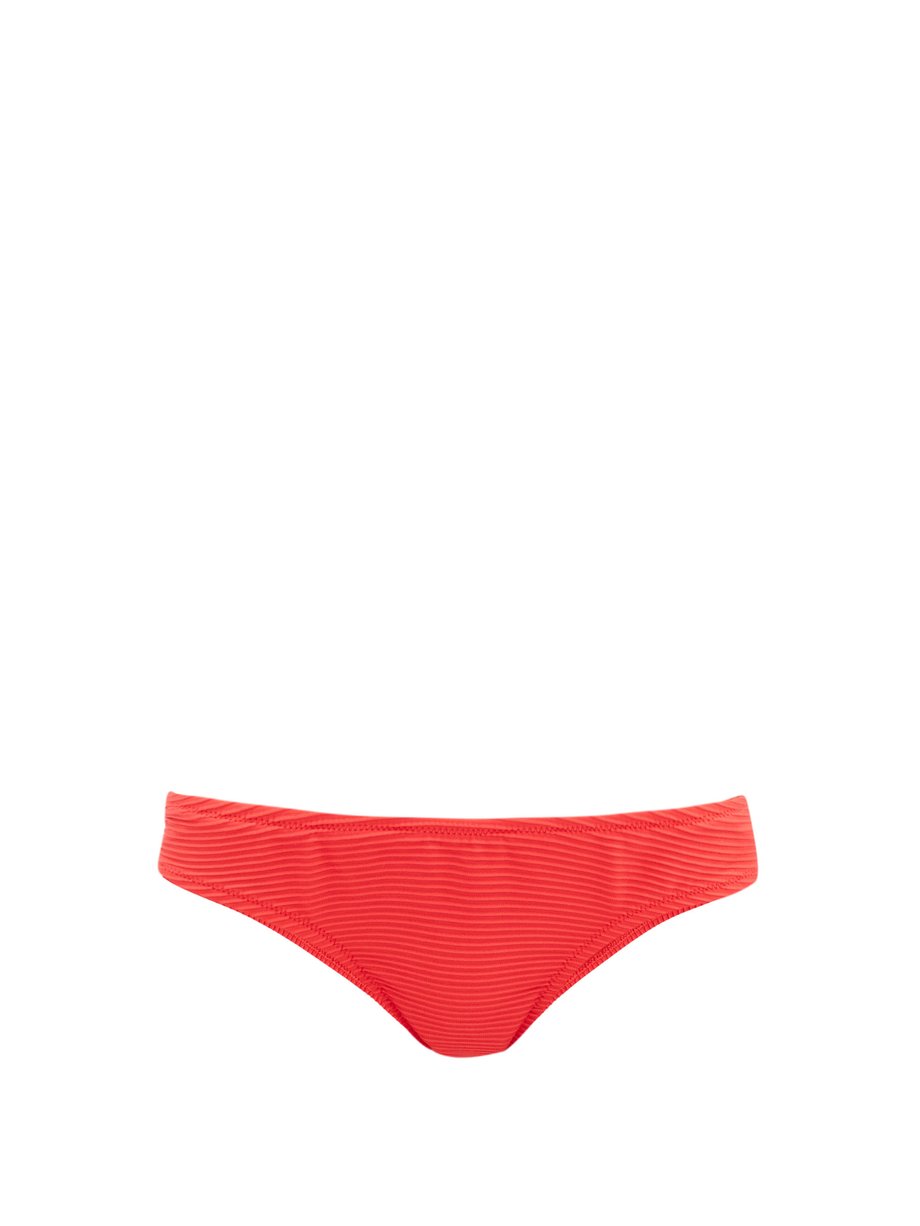 Red Sardinia ribbed low-rise bikini briefs | Heidi Klein ...