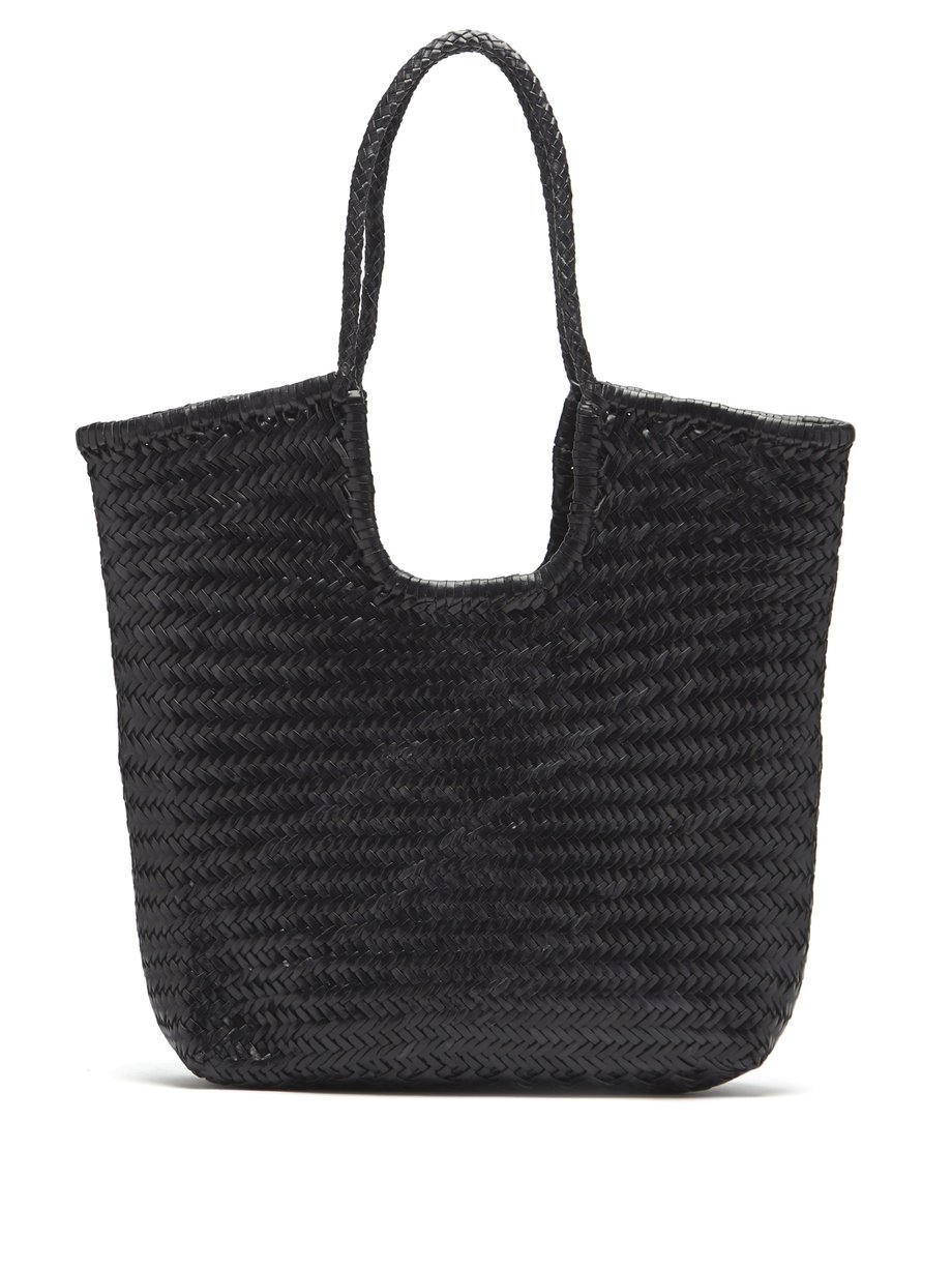 Triple Jump woven-leather basket bag Black Dragon Diffusion ...