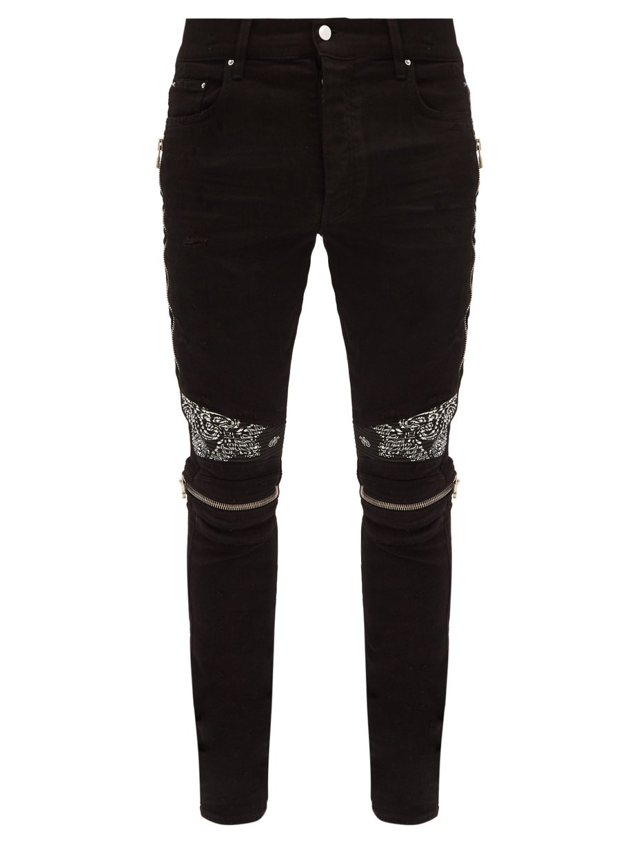 Amiri Amiri MX2 bandana jeans Black｜MATCHESFASHION（マッチズファッション)