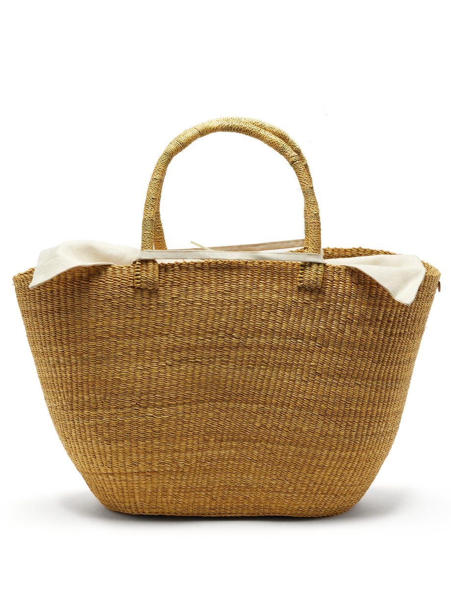 Neutral Panier large woven-grass bag | Muuñ | MATCHESFASHION UK