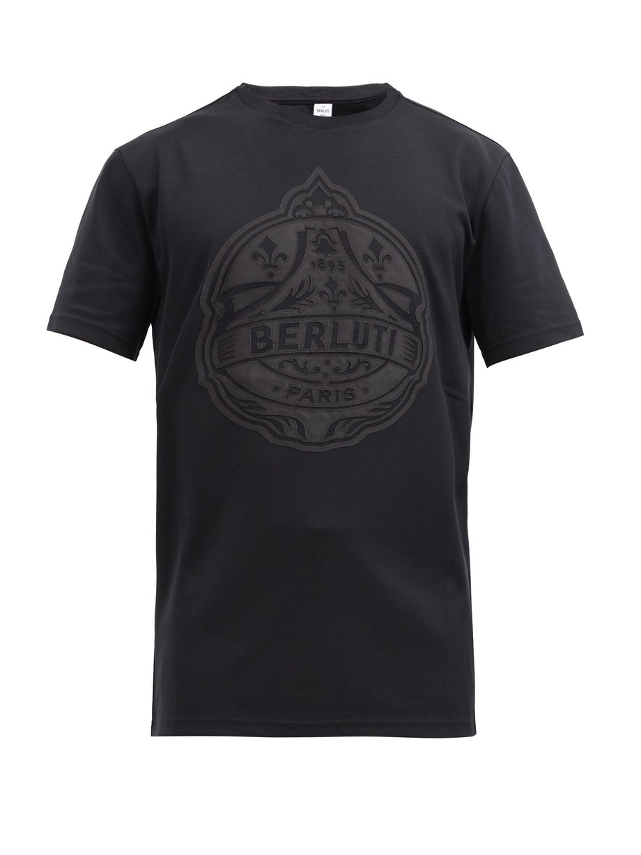 Black Logo-appliqué cotton-jersey T-shirt | Berluti | MATCHESFASHION AU