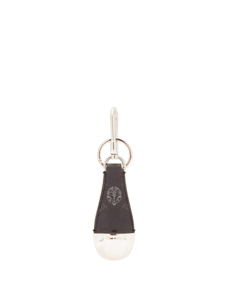 Brown Signature Canvas leather shoehorn key ring | Berluti