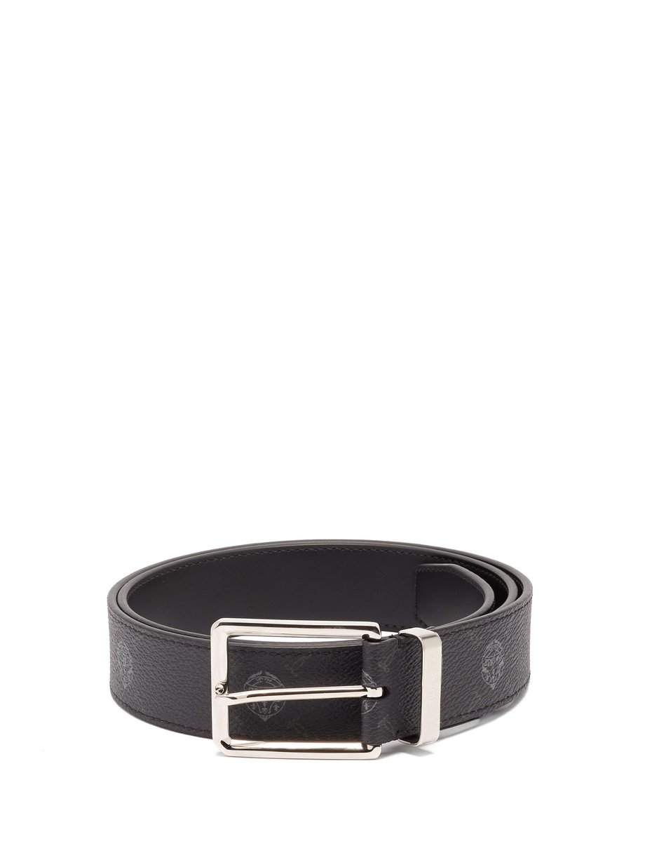 Black Logo-print grained-leather belt | Berluti | MATCHESFASHION US