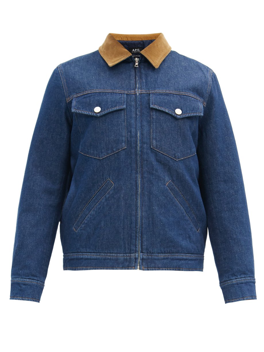 Blue Linden corduroy-collar denim jacket | A.P.C. | MATCHESFASHION US