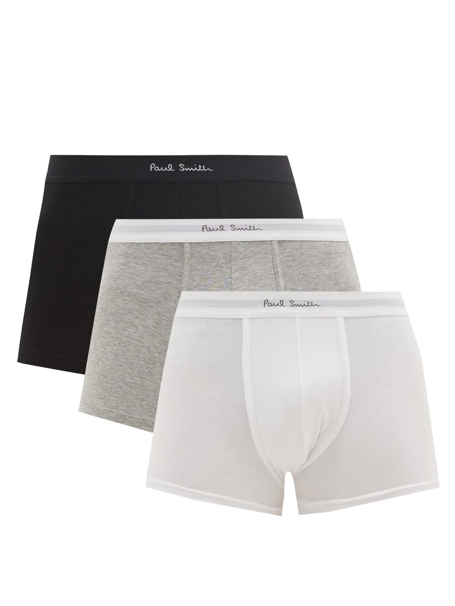 Black Pack of three cotton-blend jersey boxer briefs | Paul Smith ...