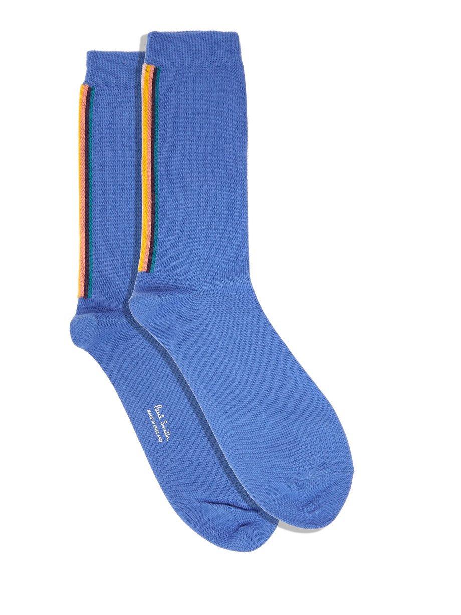 Blue Artist-stripe cotton-blend socks | Paul Smith | MATCHESFASHION UK