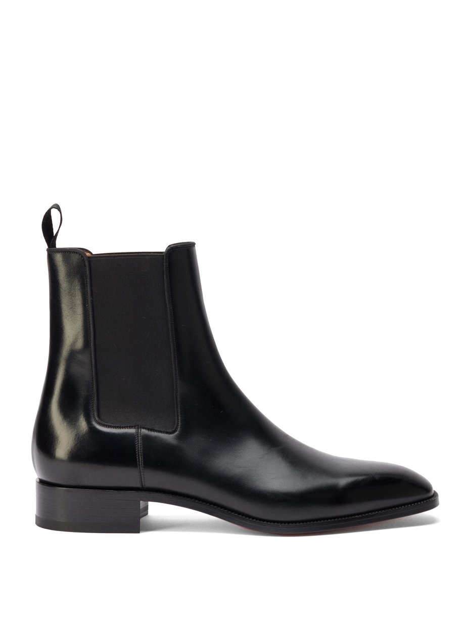 Black Samson leather Chelsea boots | Christian Louboutin ...