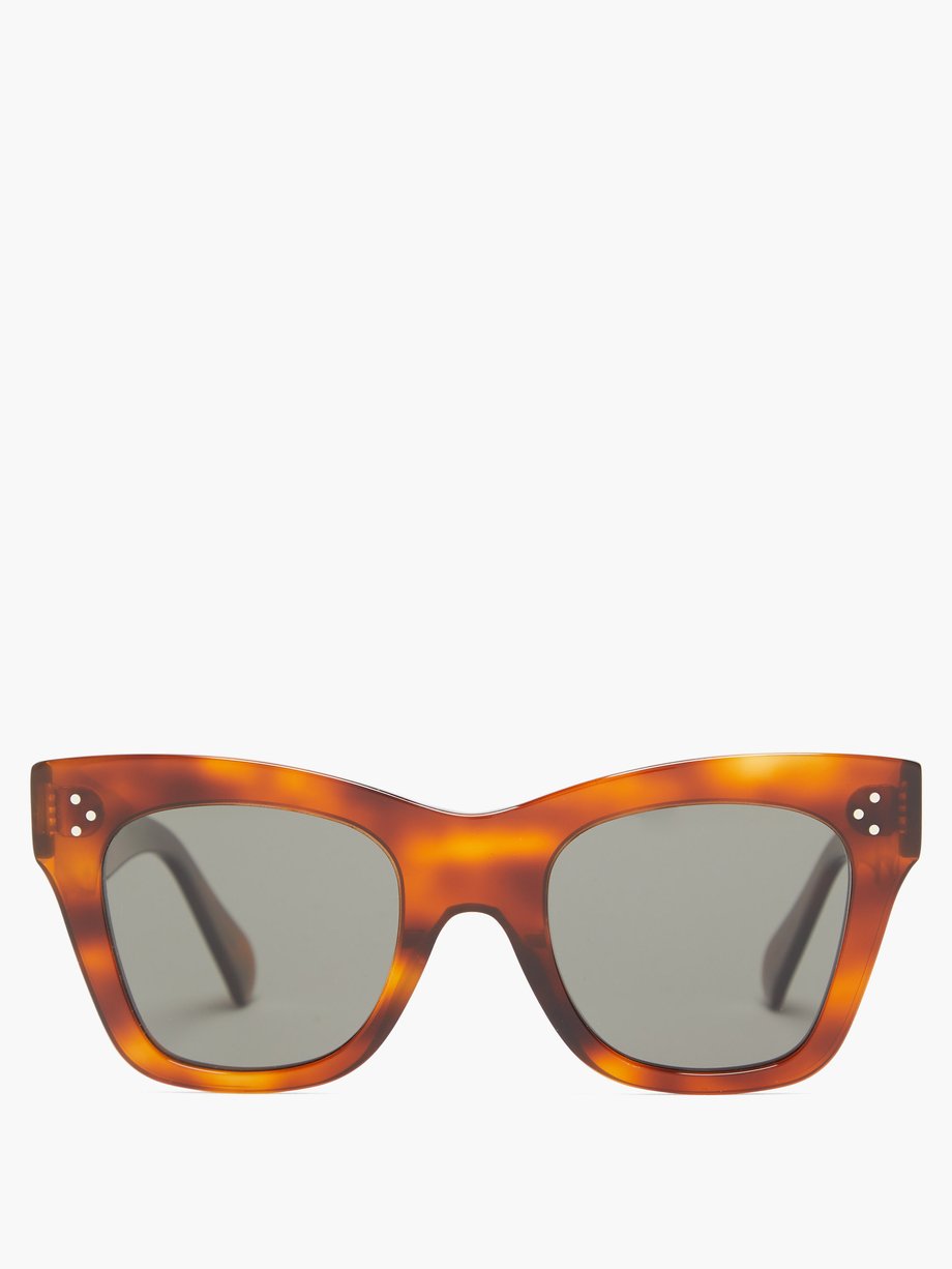 Square tortoiseshell-acetate sunglasses