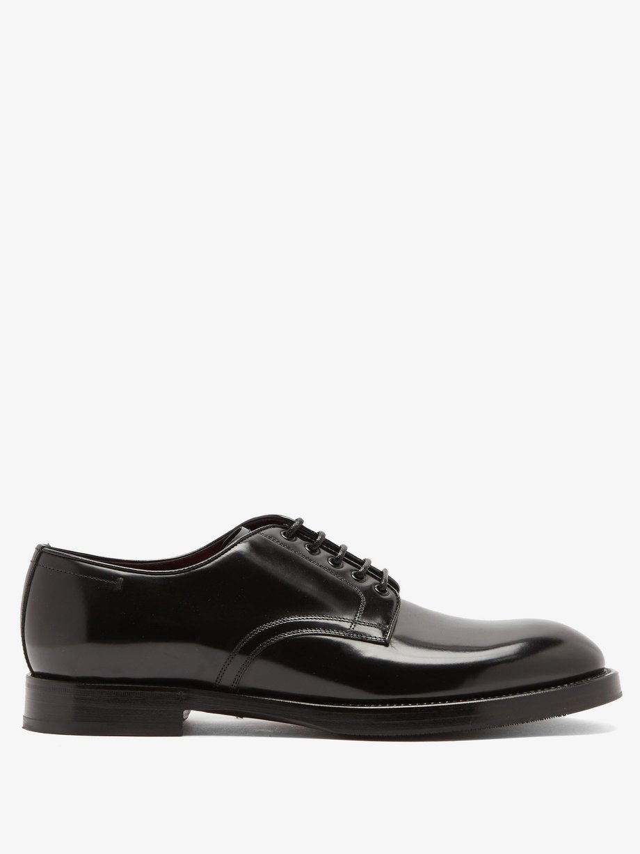 Giotto polished-leather Derby shoes Black Dolce & Gabbana ...