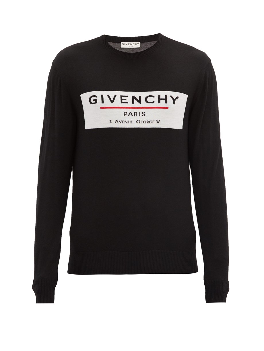 givenchy intarsia logo sweater