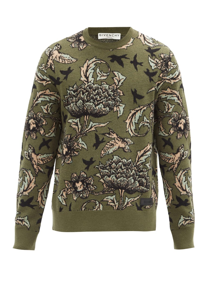 Print Floral-jacquard wool-blend sweater | Givenchy | MATCHESFASHION US