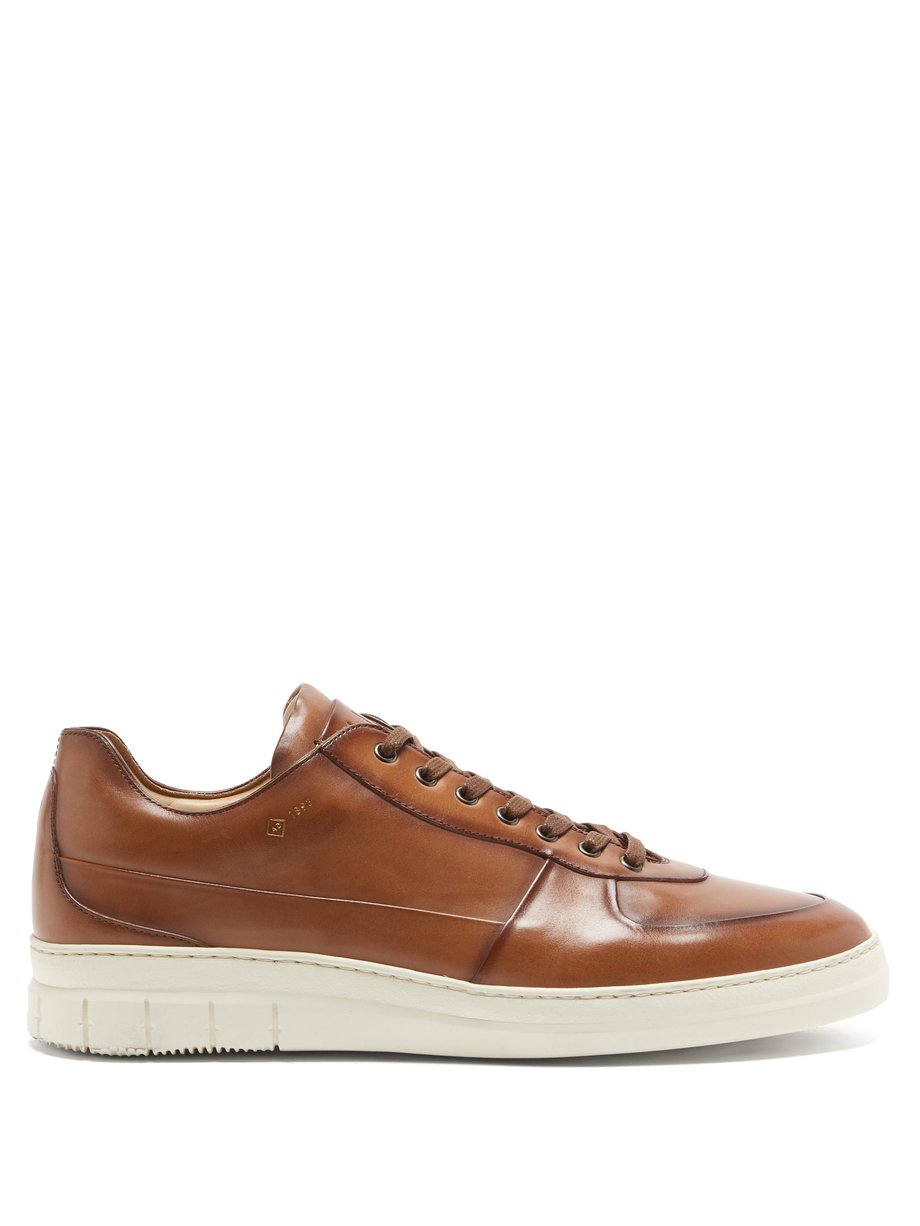 Brown Duke City leather trainers | Dunhill | MATCHESFASHION US