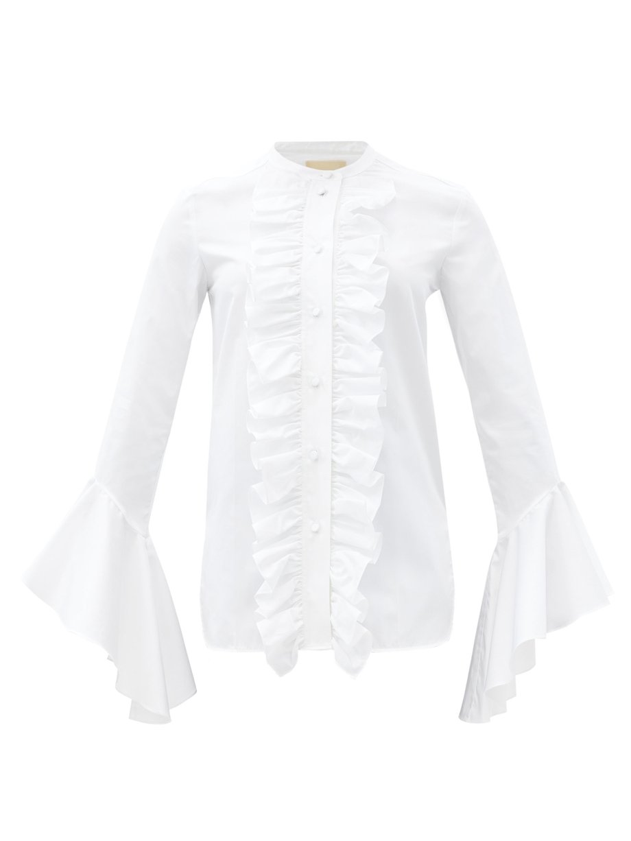 ruffled cotton blouse