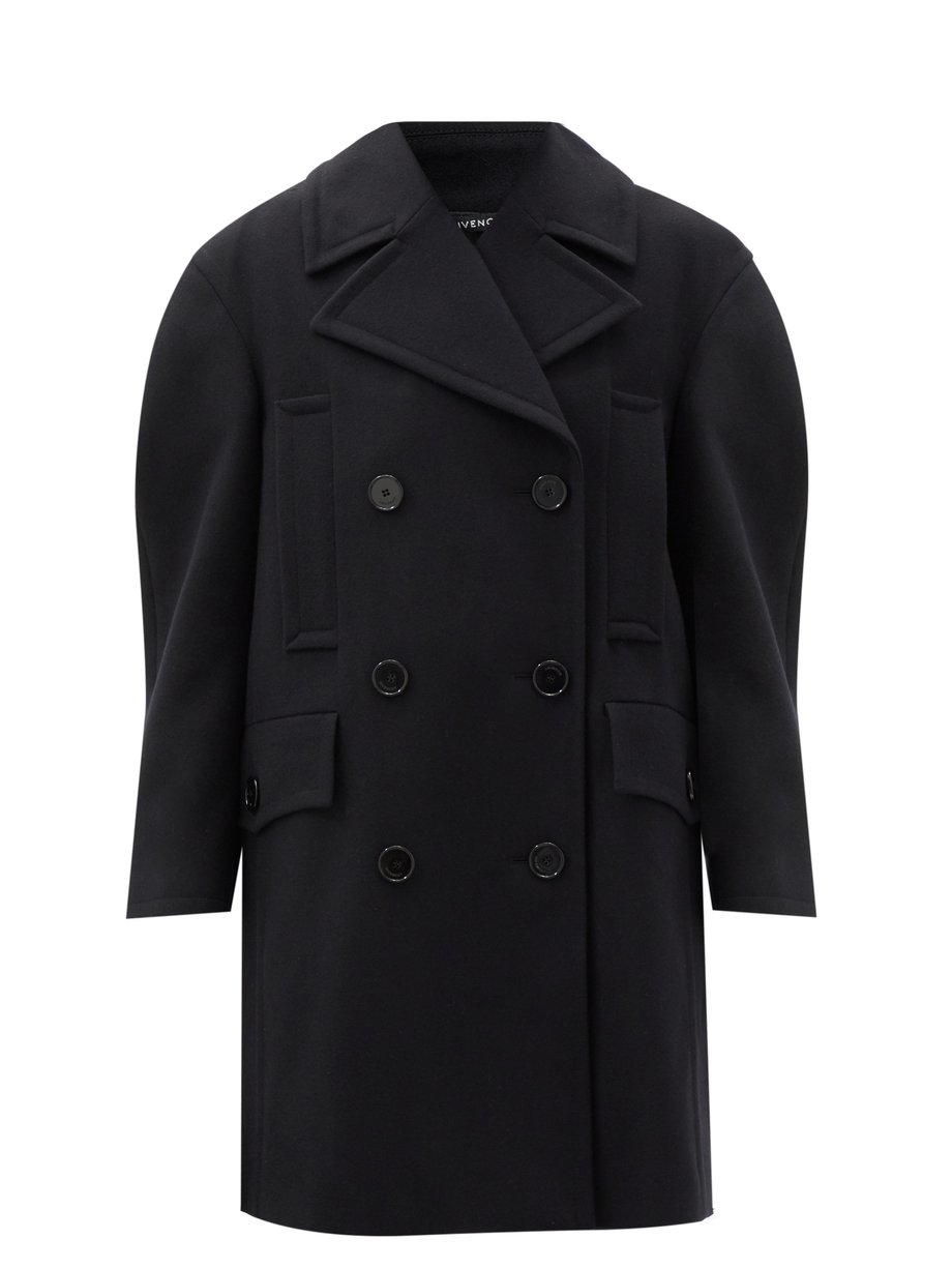 Black And White Long Pea Coat – Tradingbasis