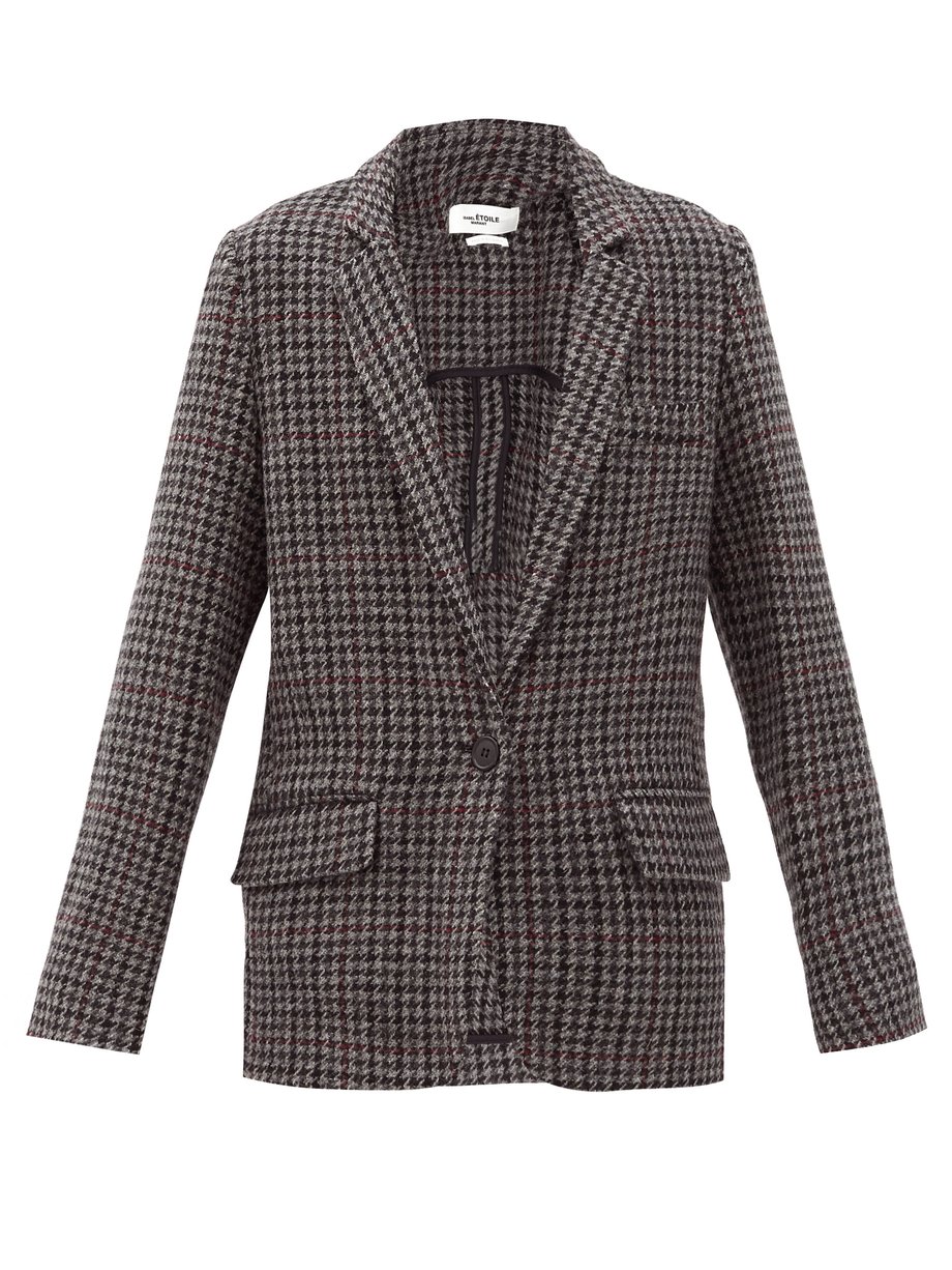 Print Charly single-breasted houndstooth wool blazer | Isabel Marant ...