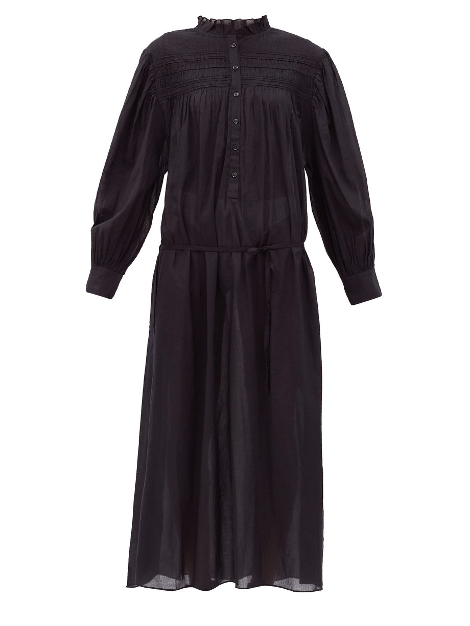 Black Perkins dropped-waist cotton dress | Isabel Marant Étoile ...