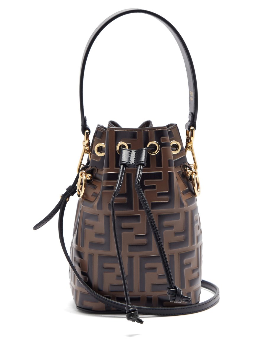 Brown Mon Tresor mini leather bucket bag | Fendi | MATCHESFASHION UK