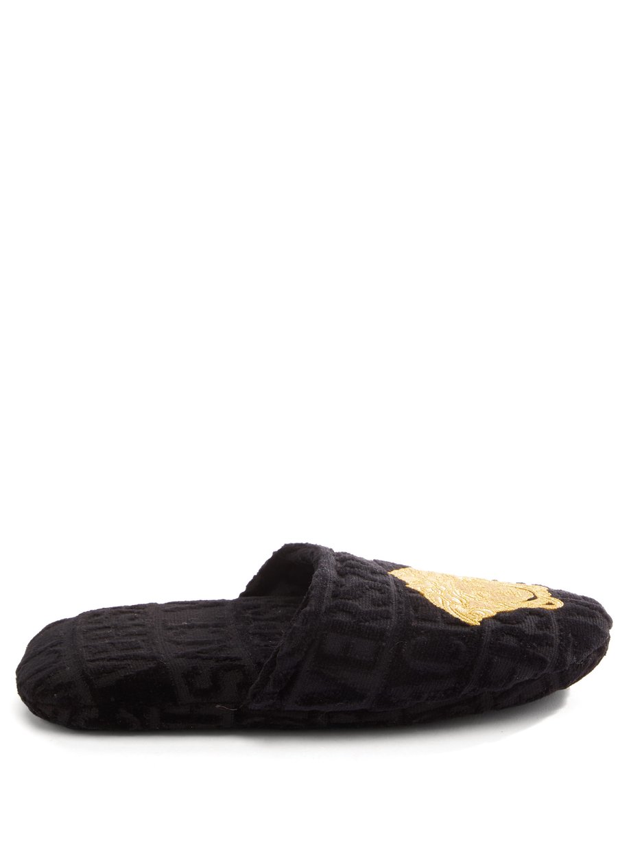 versace velvet slippers