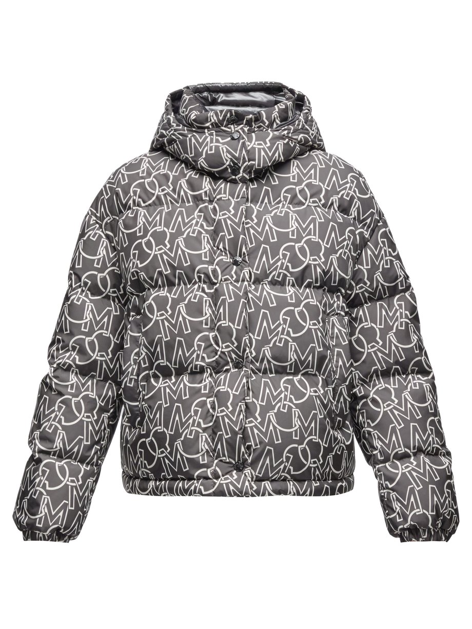 Grey Daos logo-print quilted down jacket | Moncler | MATCHESFASHION US
