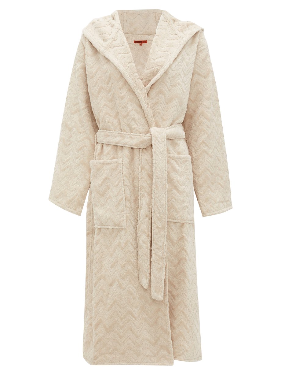 Missoni Neutral Rex zigzag-jacquard cotton-terry bathrobe | 매치스패션, 모던 ...