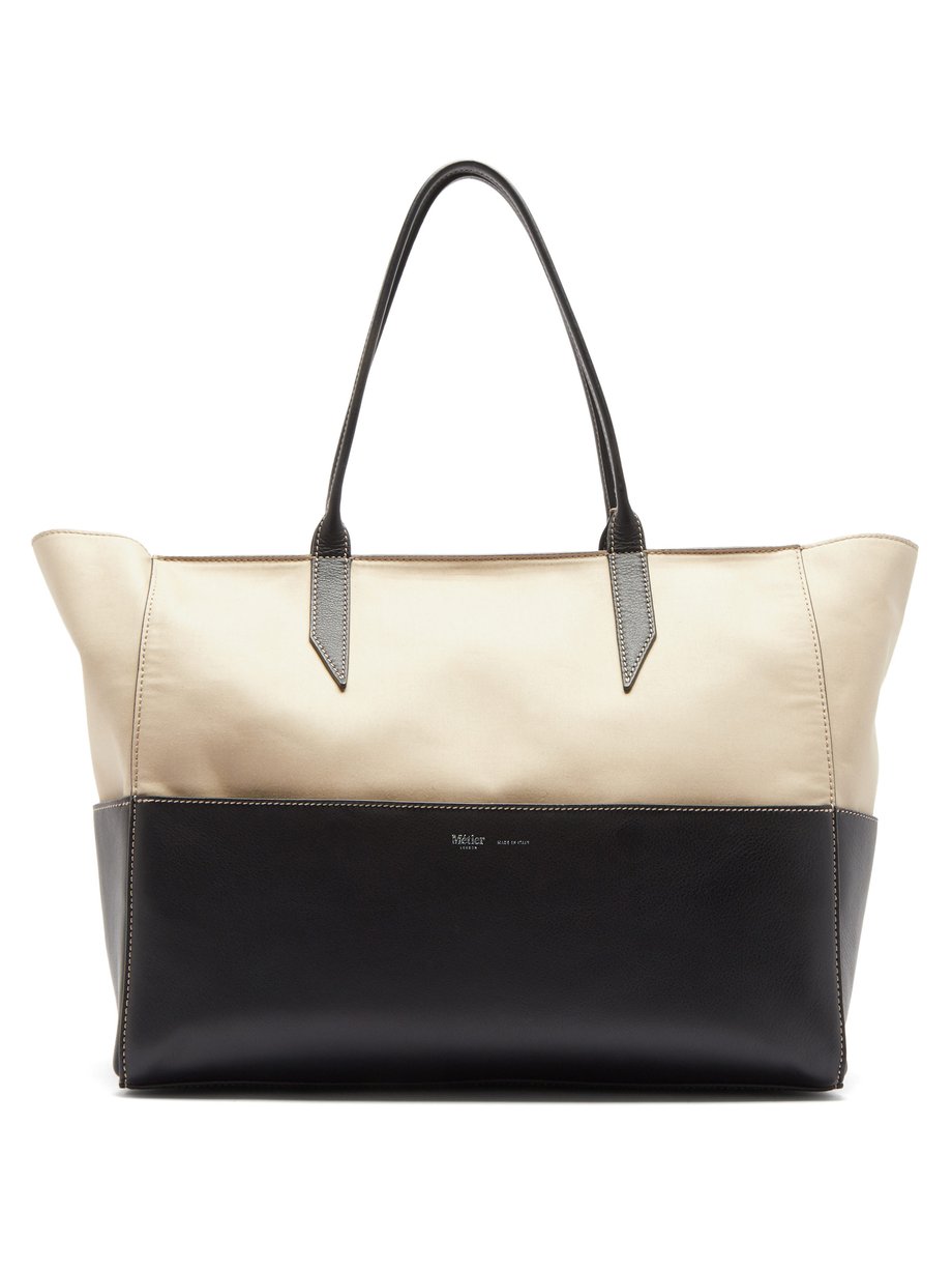 Métier Métier Incognito small cabas and leather tote bag Neutral ...
