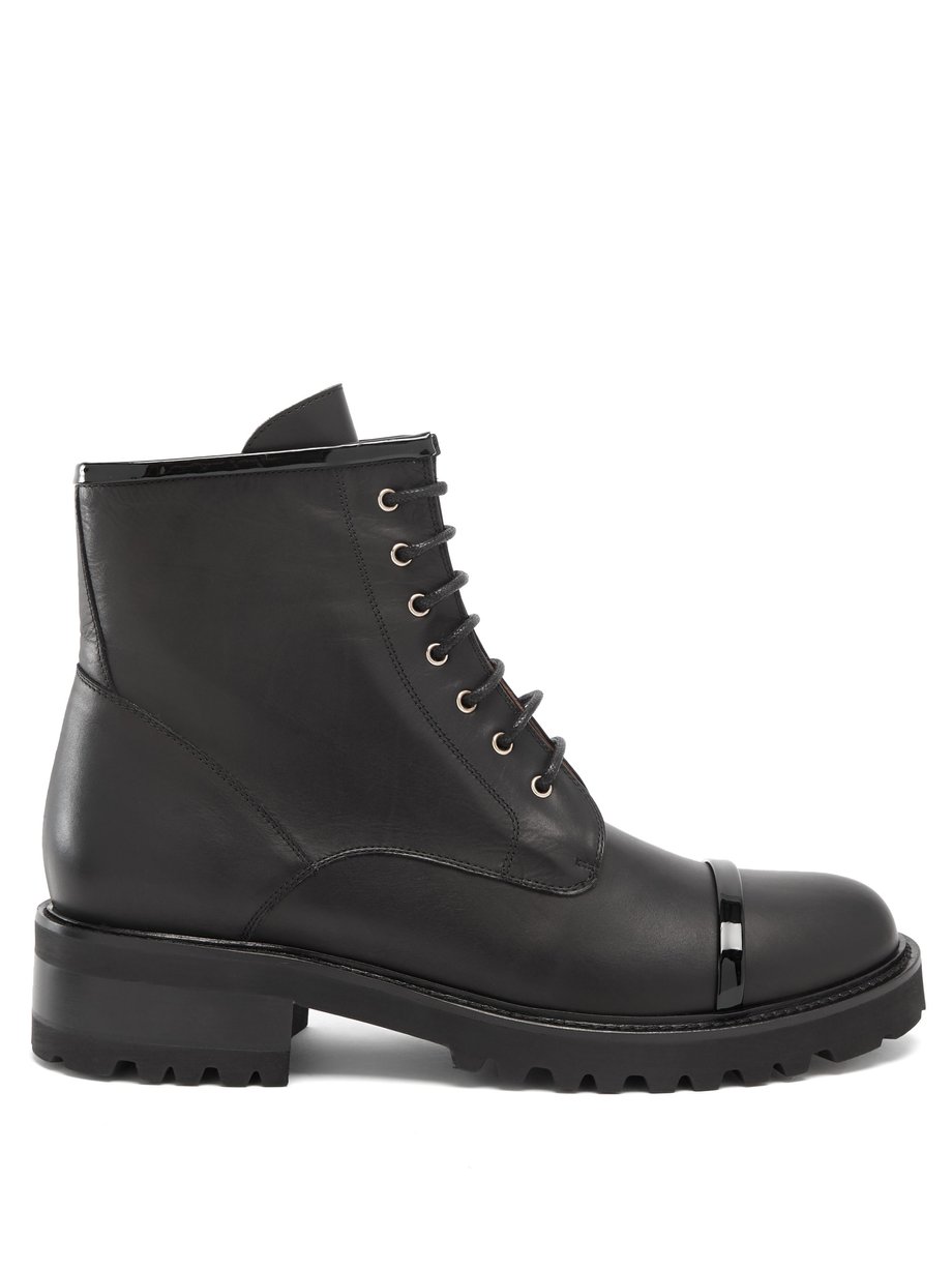 Black Bryce leather combat boots | Malone Souliers | MATCHESFASHION US