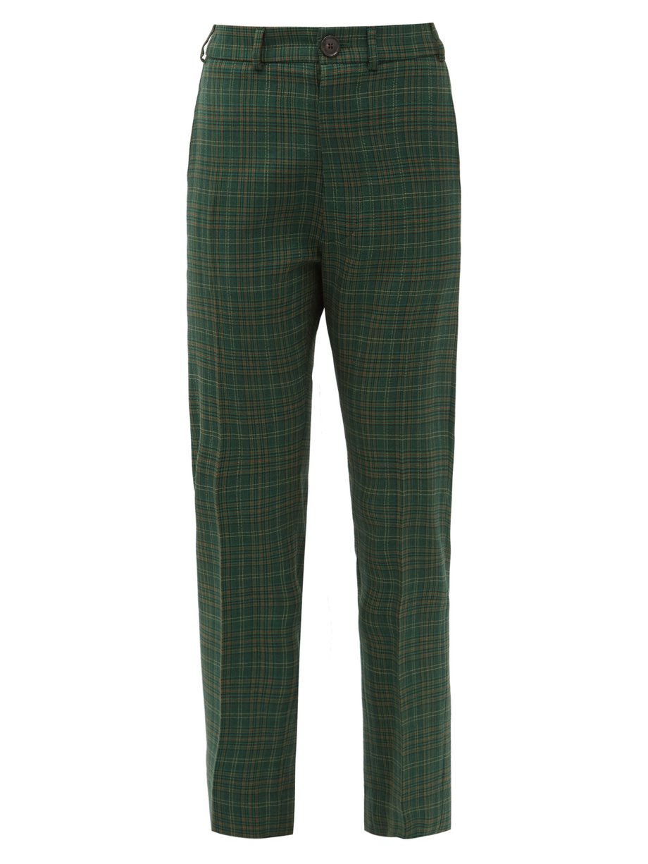 Green Tartan-check wool-twill suit trousers | Vivienne Westwood ...