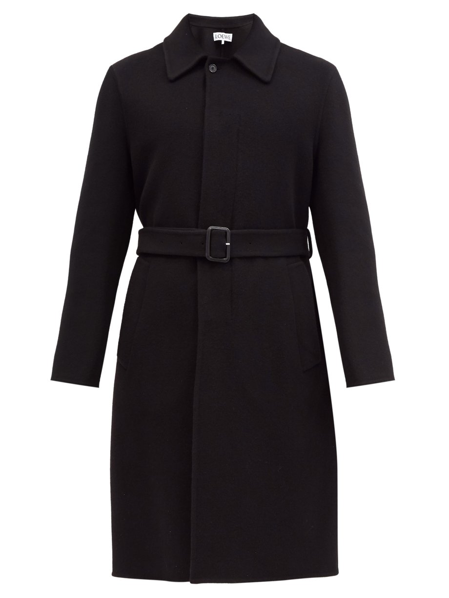 Loewe Loewe Wool and cashmere-blend overcoat Black｜MATCHESFASHION（マッチズ