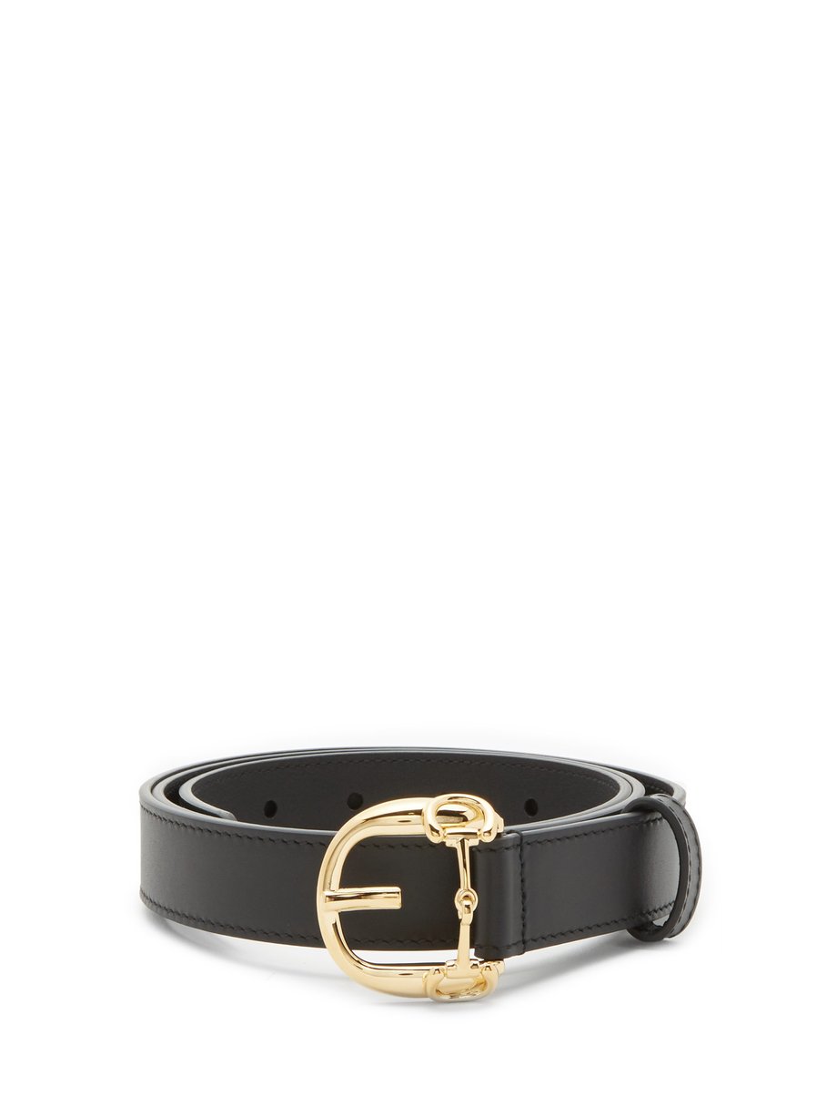 Black Horsebit leather belt | Gucci | MATCHESFASHION US