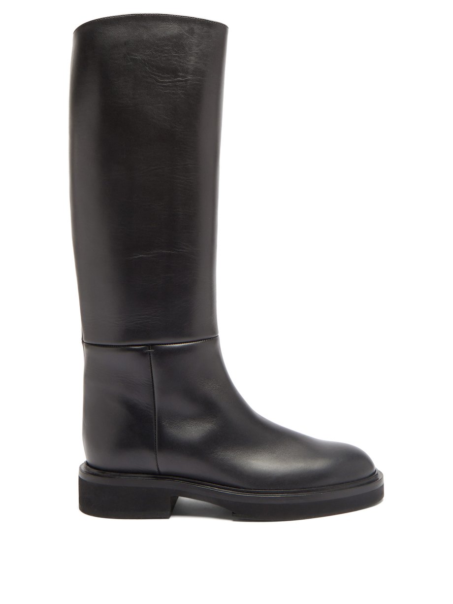 Black Knee-high leather boots | Khaite | MATCHESFASHION US