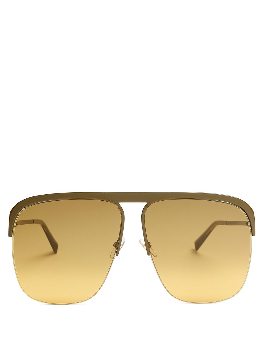 GV Ray metal aviator sunglasses Gold 