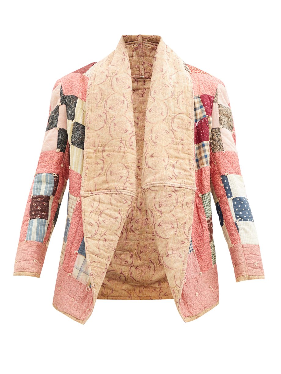 Multi Abbey patchwork quilted upcycled cotton jacket | Mimi Prober ...
