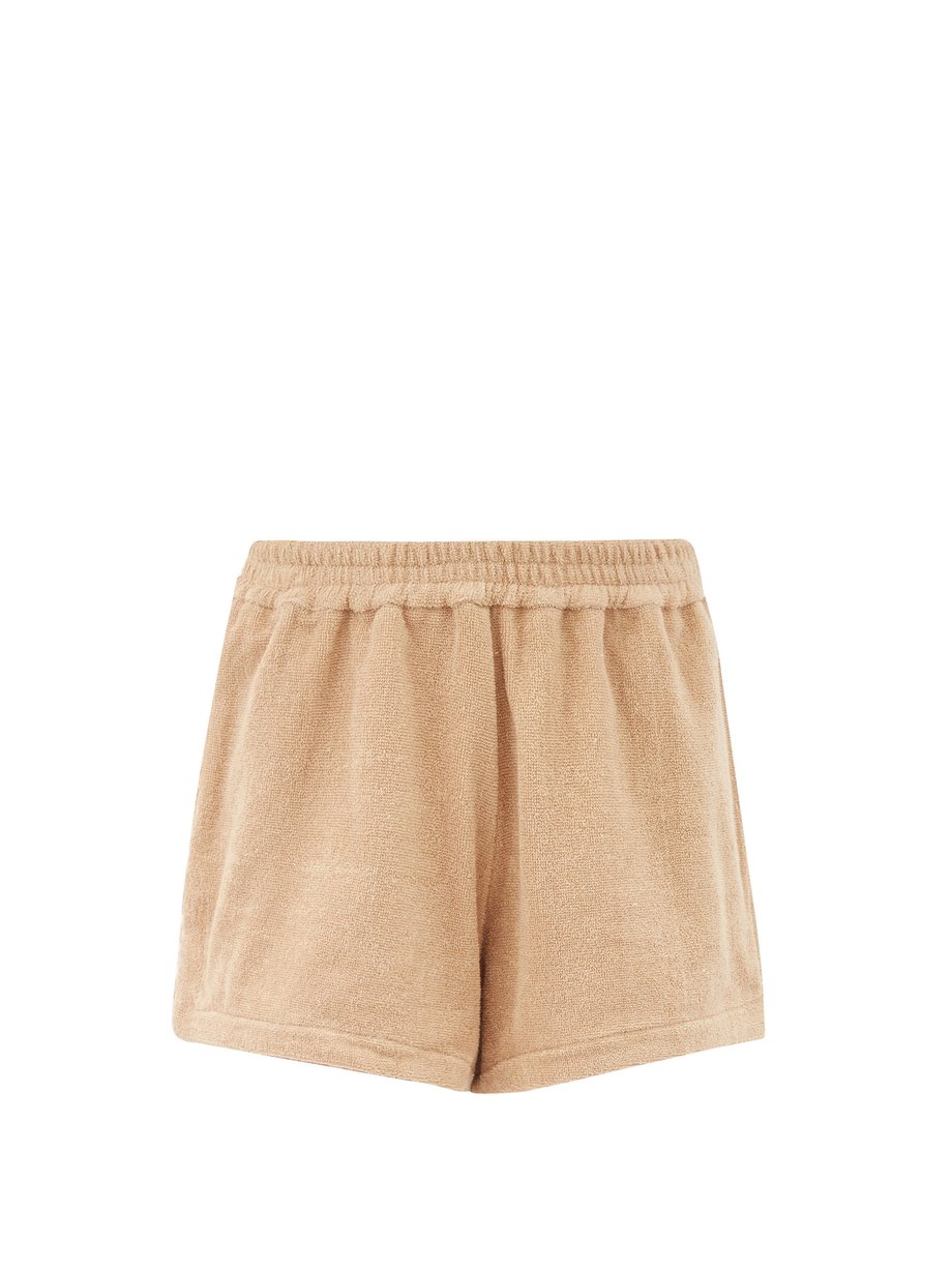 Tan Estate high-rise terry-cotton shorts | Terry | MATCHESFASHION US