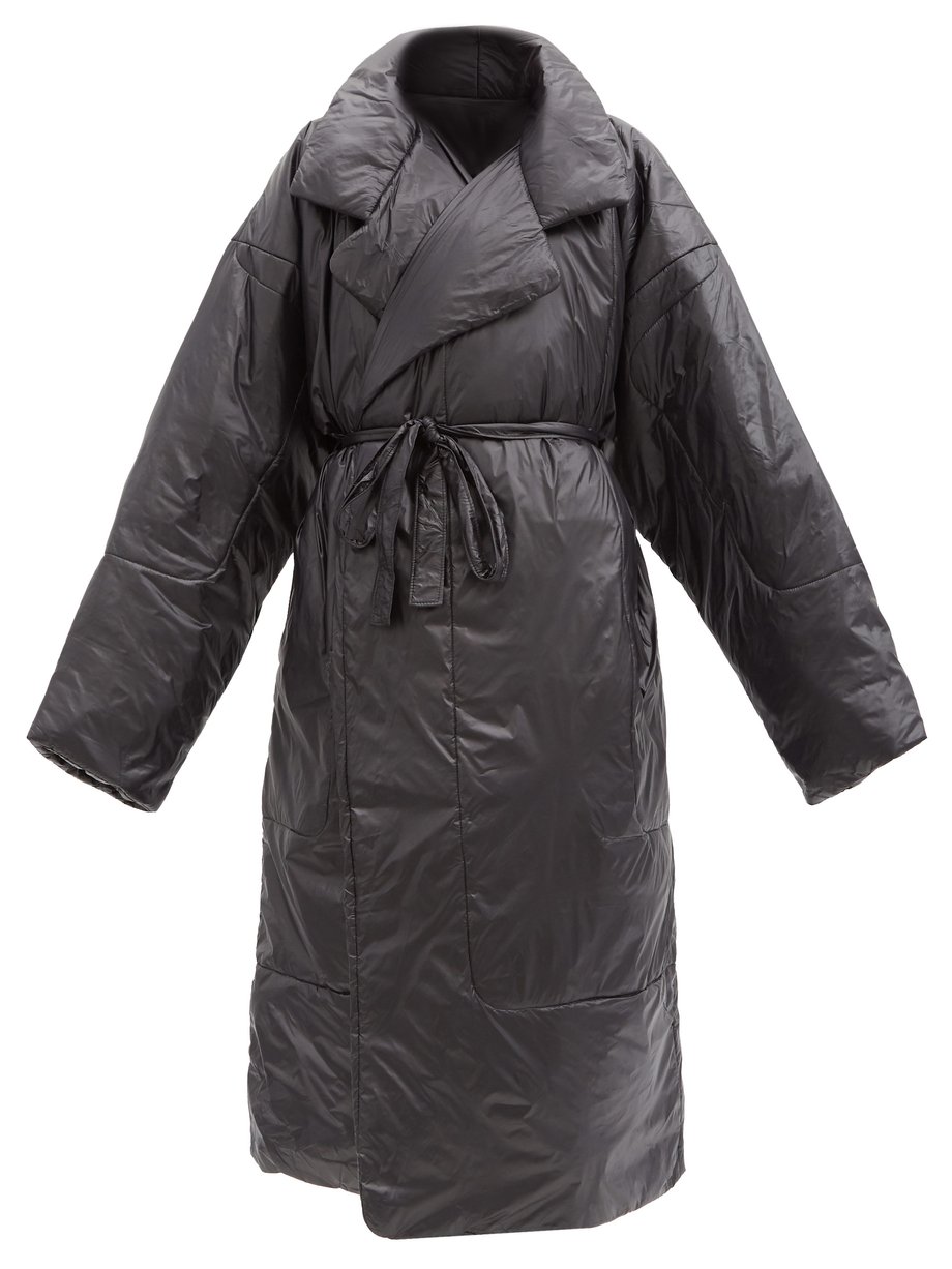 Black Boyfriend Sleeping Bag oversized padded coat | Norma Kamali ...