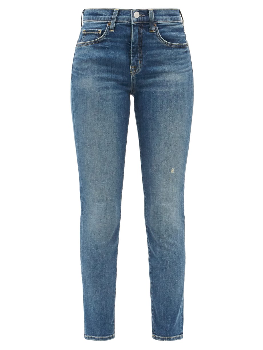 Blue Mid-rise slim-leg jeans | Nili Lotan | MATCHESFASHION US