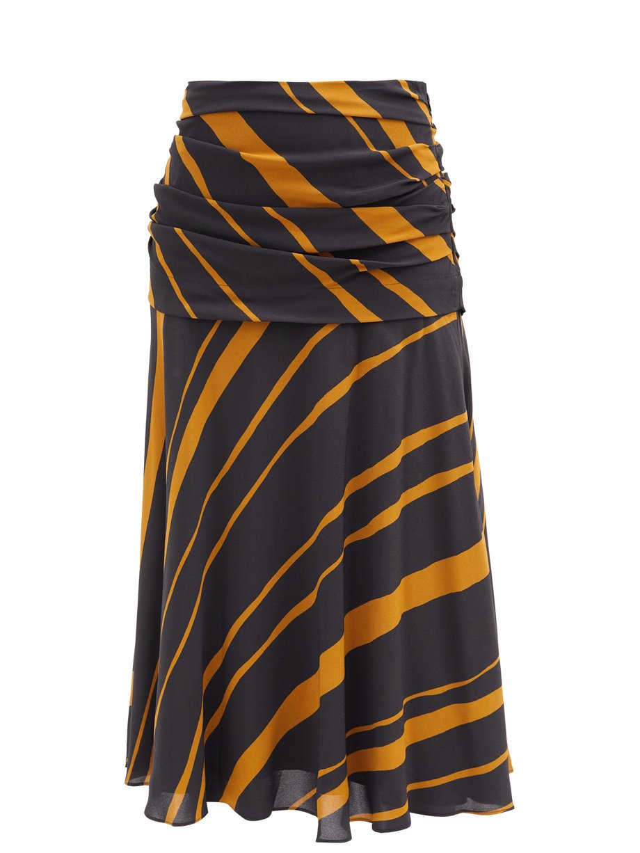striped diagonal skirt