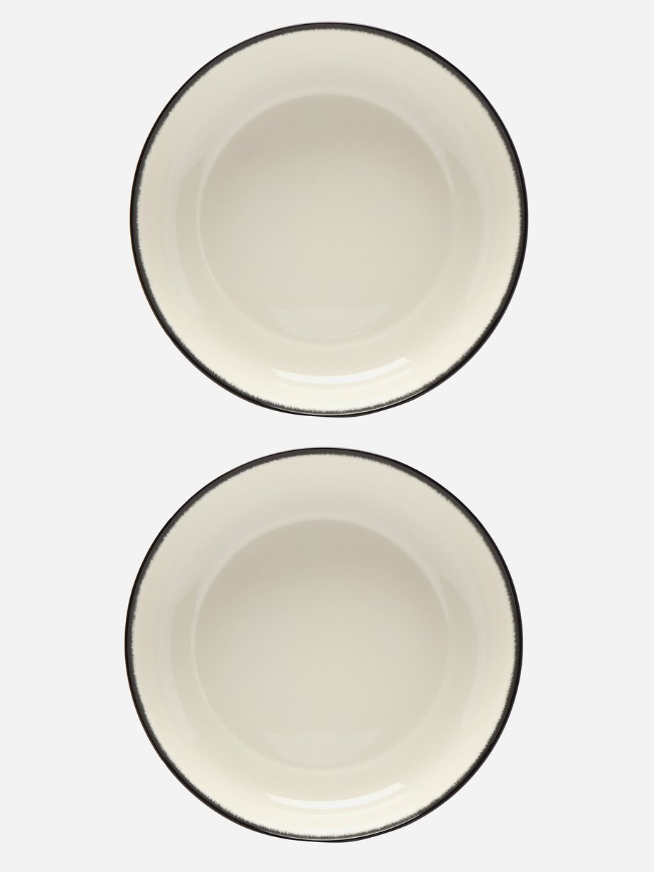 lezer Becks Onrecht White X Ann Demeulemeester set of two porcelain dishes | Serax |  MATCHESFASHION US
