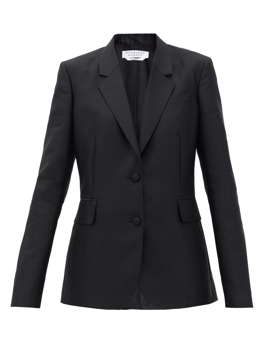 Black Sophie wool-blend twill suit jacket | Gabriela Hearst ...