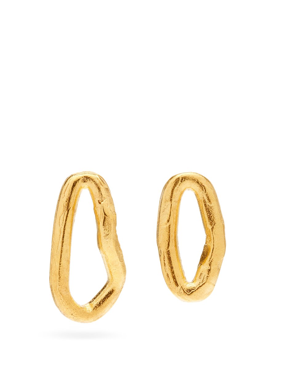 Metallic The Phoenician 24kt gold-plated hoop earrings | Alighieri ...