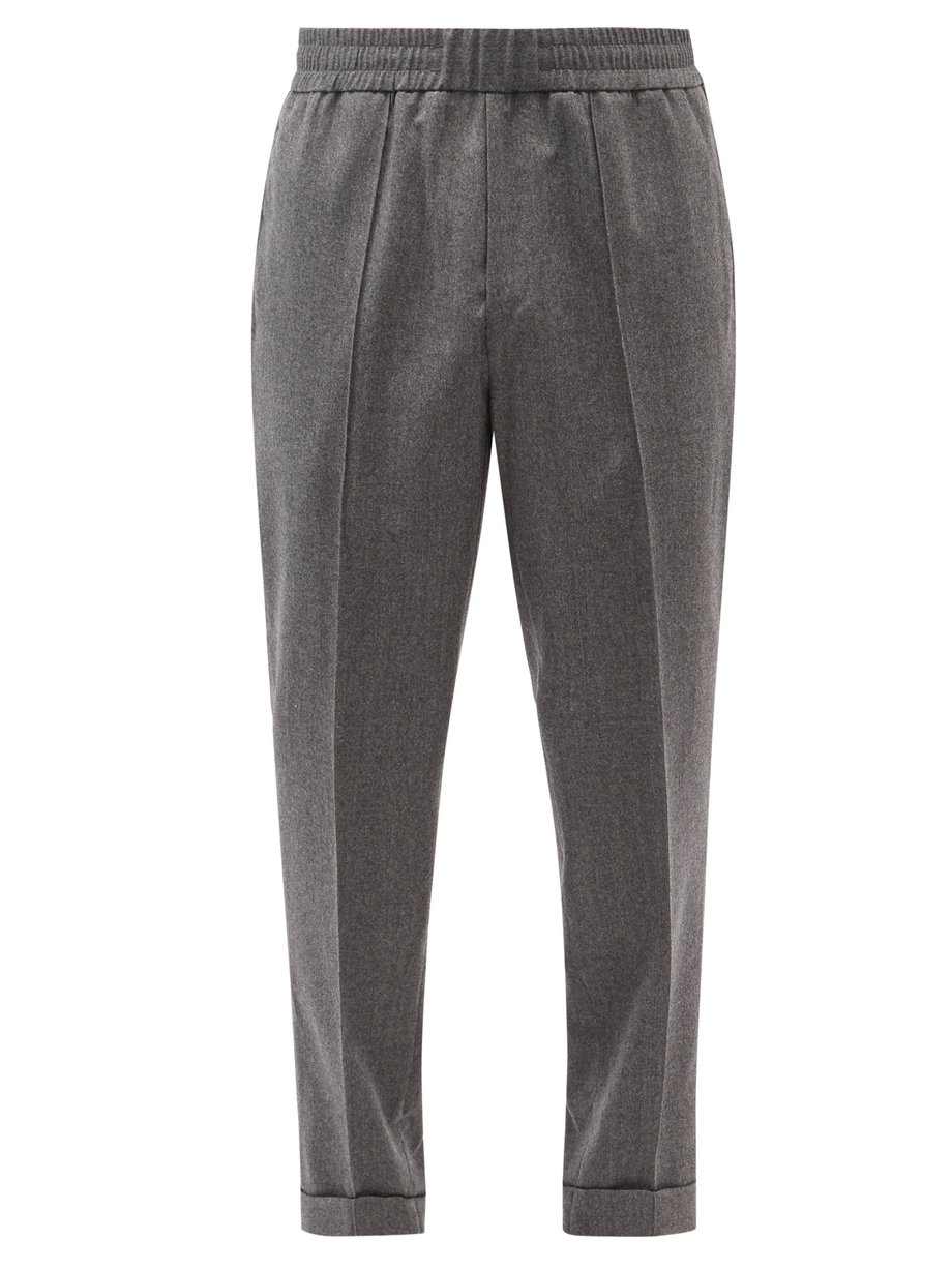 Moncler Grey Pintucked wool track pants | 매치스패션, 모던 럭셔리 온라인 쇼핑