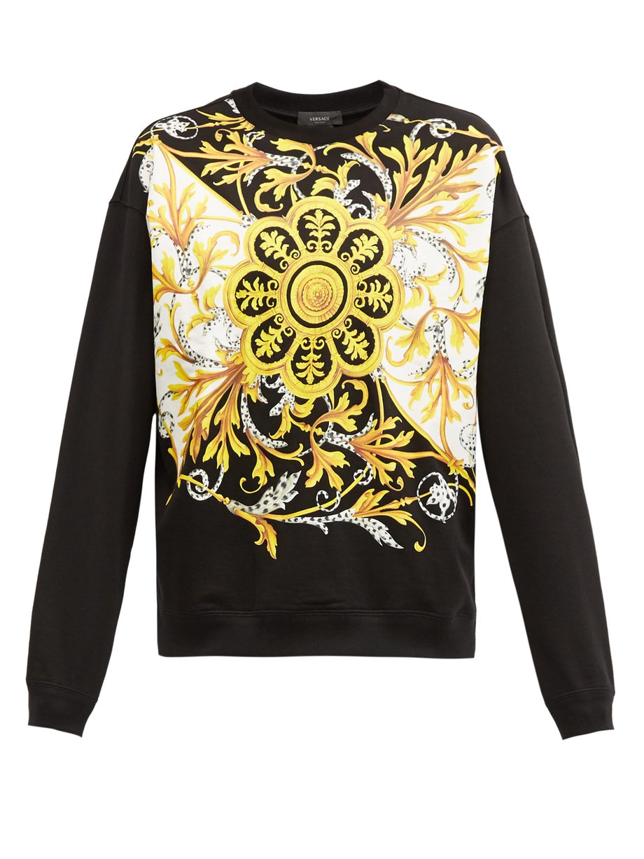 Baroque-print cotton-jersey sweatshirt 