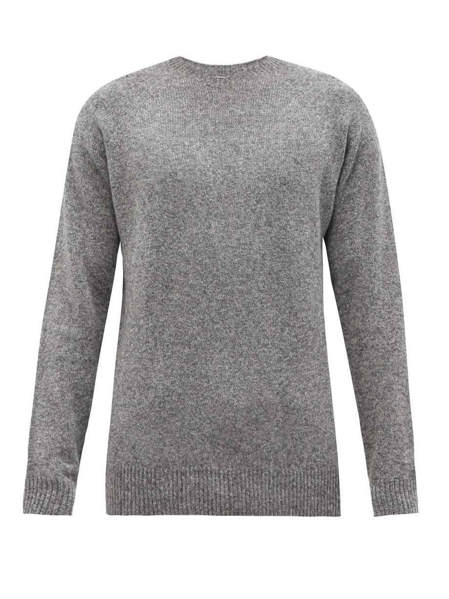 Grey Crew-neck wool sweater | Sunspel | MATCHESFASHION US